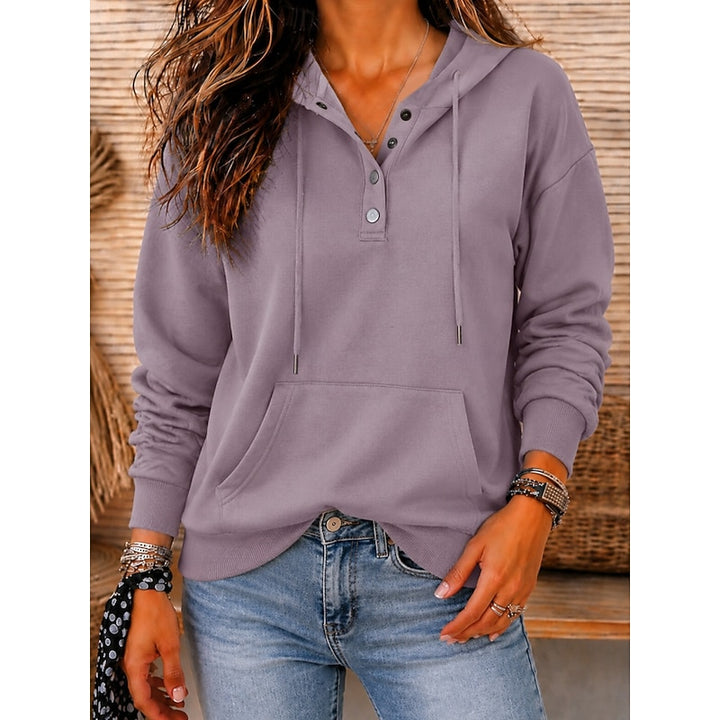 Marianne | Weicher Kapuzenpullover mit Knopfleiste