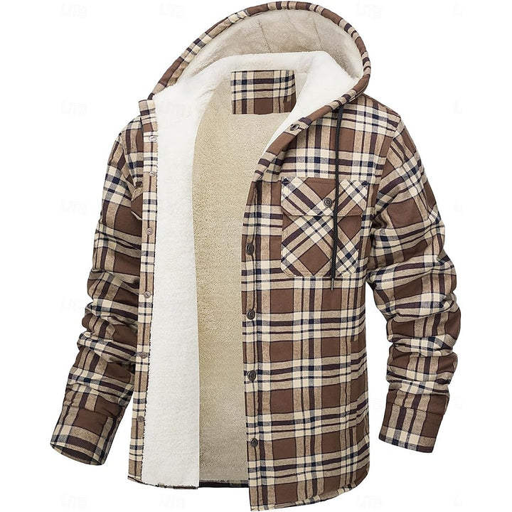 Jörg | Gefütterte Hemdjacke mit Kapuze