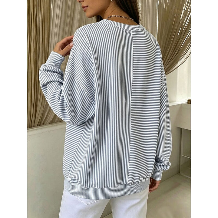 Edith | Gestreiftes Rundhals-Sweatshirt