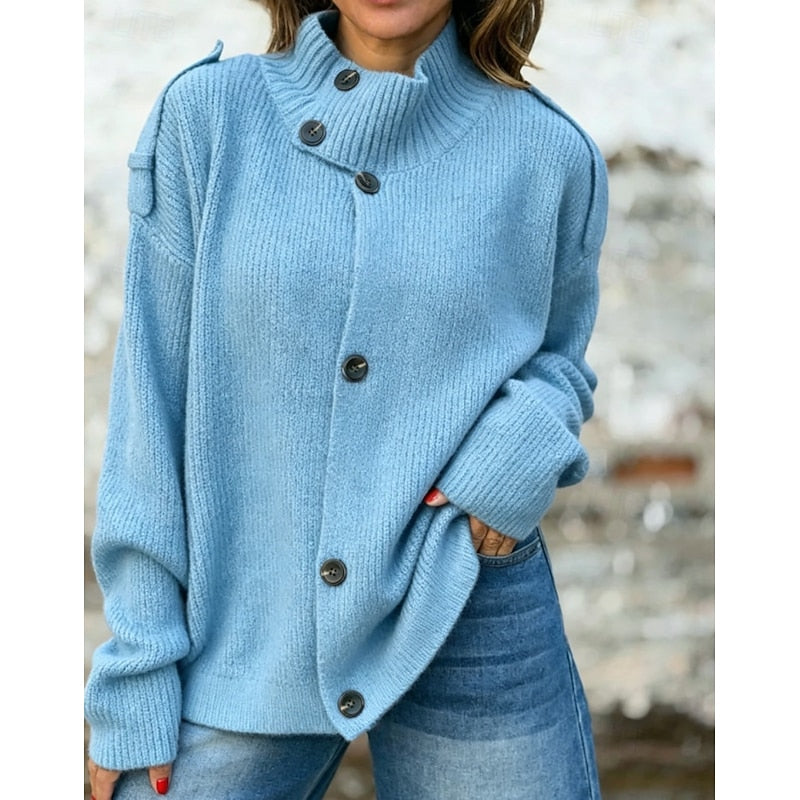 Adelheid | Kuschelige Strickjacke mit Stehkragen