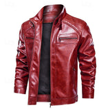 Benedikt | Klassische Biker-Jacke im Stehkragen-Design