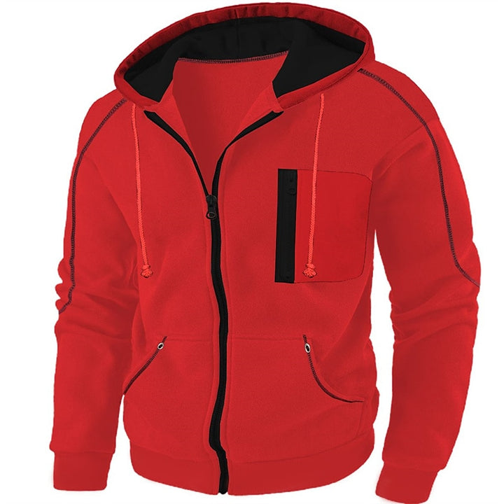 Arne | Sportliche Kapuzenjacke mit Zweifarben-Akzent