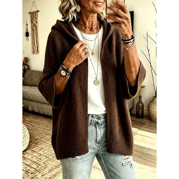 Merle | Kuschelige Kapuzen-Strickjacke