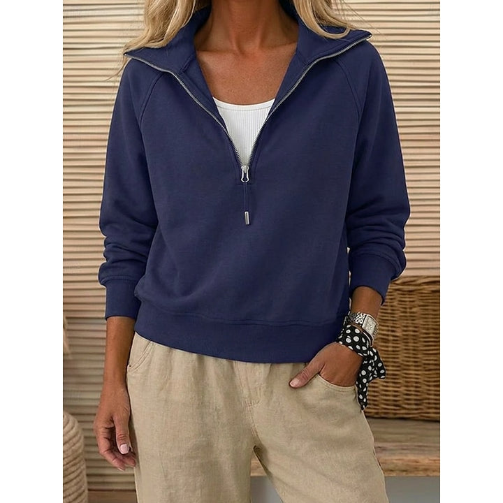 Almut | Lässiges Troyer-Sweatshirt mit Reißverschluss