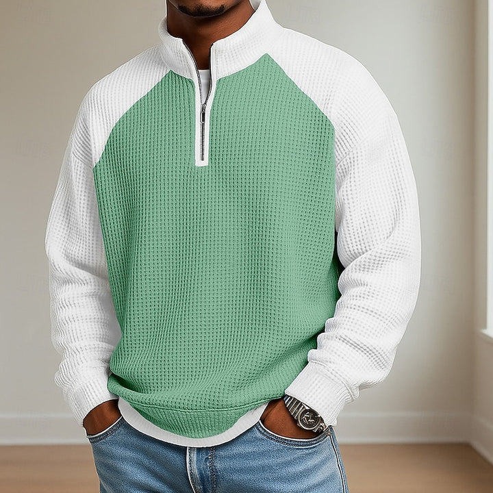 Benno | Sportlich-eleganter Troyer-Poloshirt mit Stehkragen