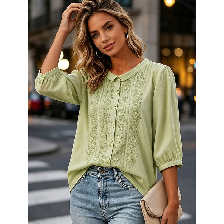 Anke | Bestickte Sommerbluse