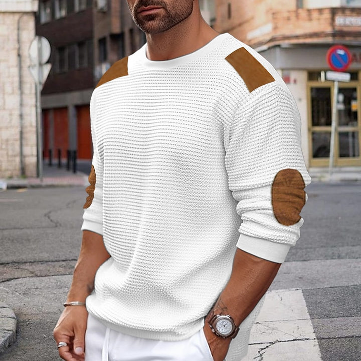 Waldemar | Strukturierter Strickpullover mit Rundhalsausschnitt