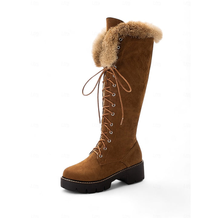 Thekla | Flauschige Winter-Schnürstiefel