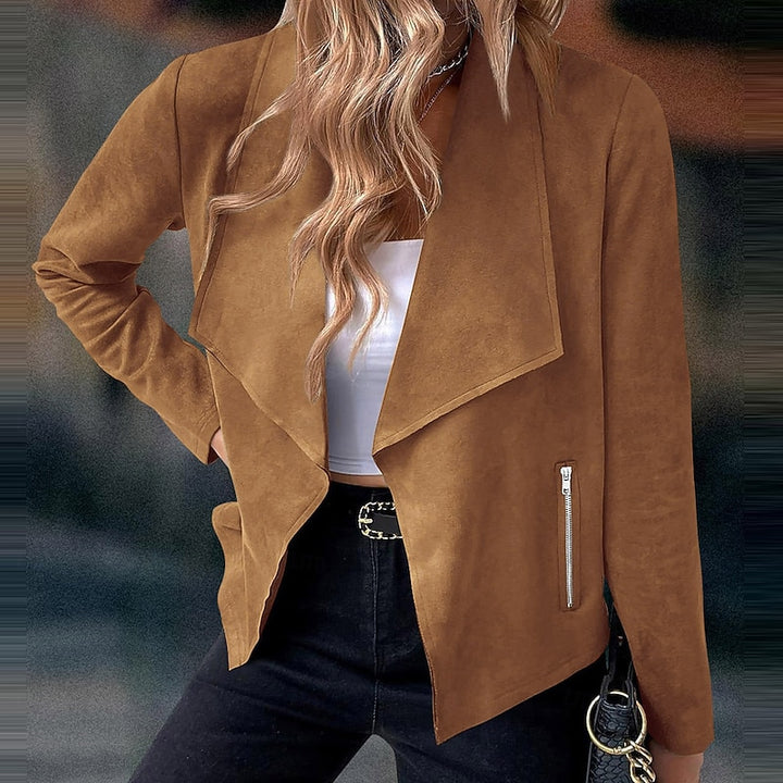 Anke | Elegante Kurzjacke mit Wasserfallkragen