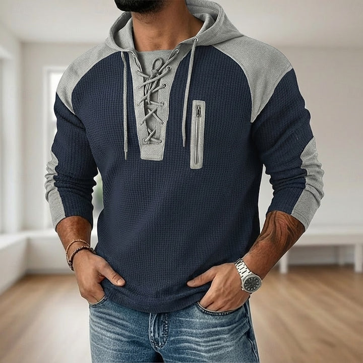 Timo | Sportlicher Kapuzenpullover mit Waffelstruktur
