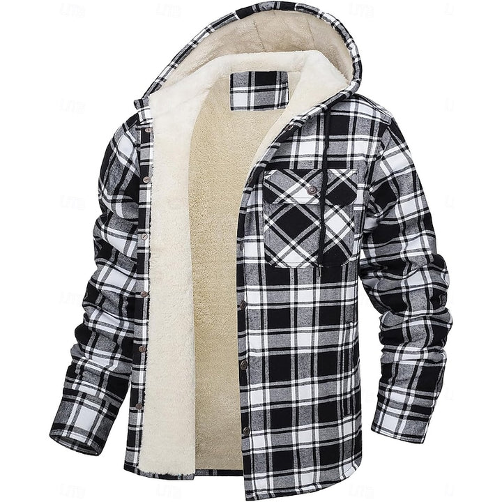 Jörg | Gefütterte Hemdjacke mit Kapuze
