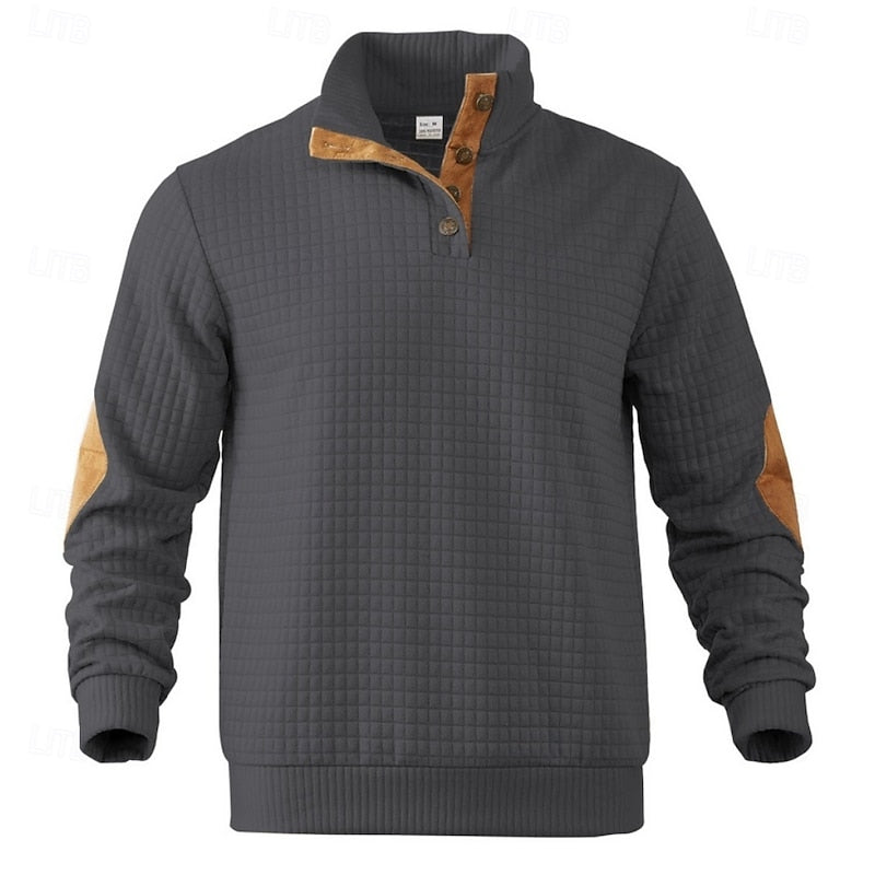 Norbert | Strukturierter Pullover mit Stehkragen