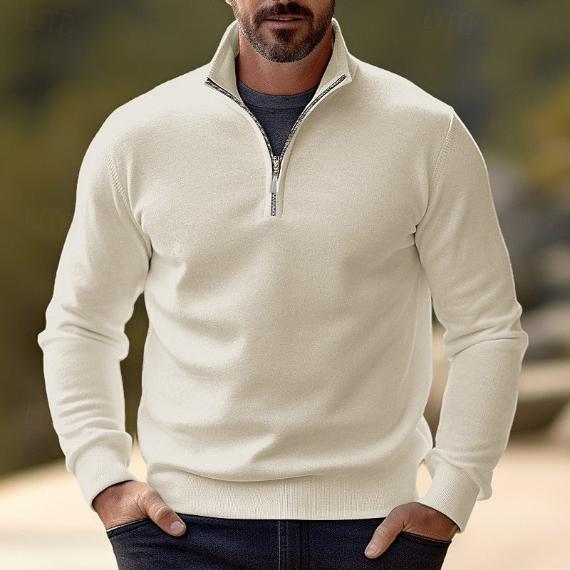 Ernst | Eleganter Troyer-Pullover mit Stehkragen