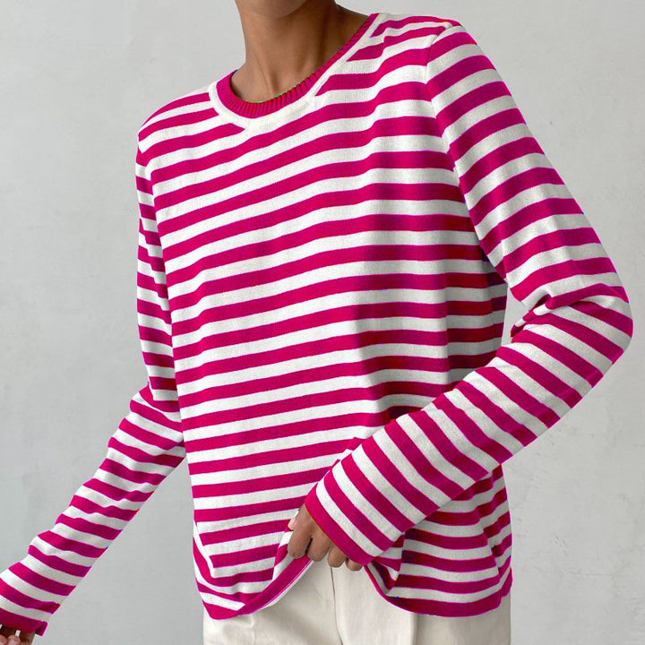 Ulrike | Lässig geschnittener Streifen-Pullover