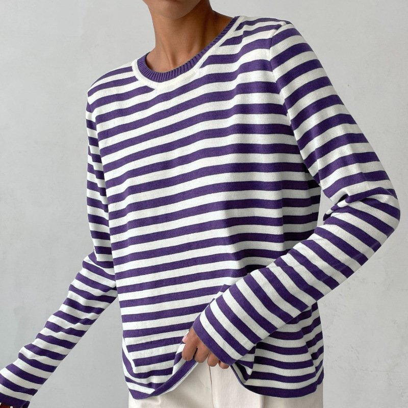 Ulrike | Lässig geschnittener Streifen-Pullover