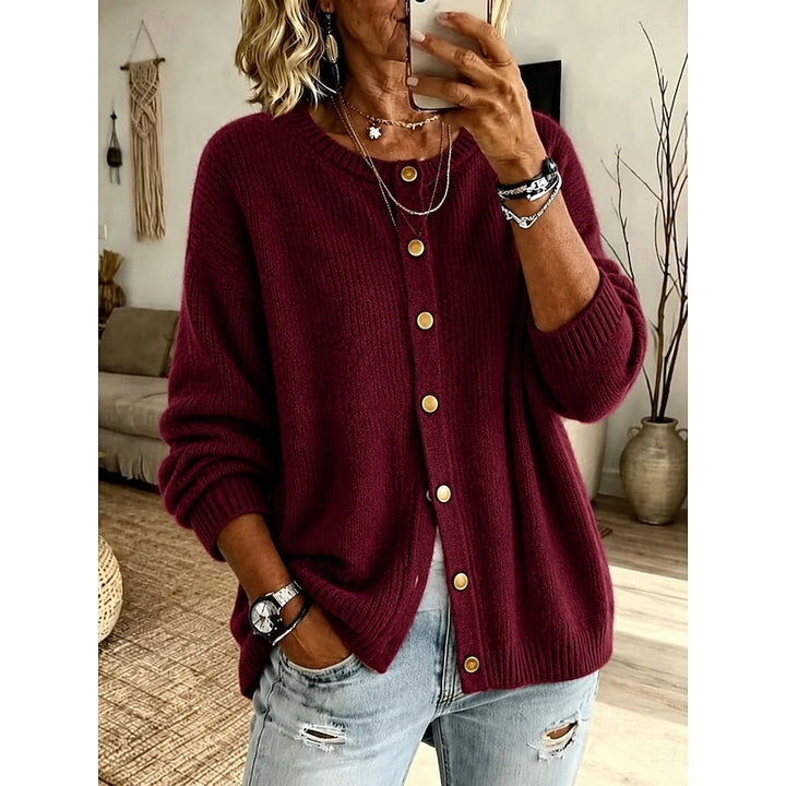 Cäcilia | Kuscheliger Strick-Cardigan mit Knopfleiste