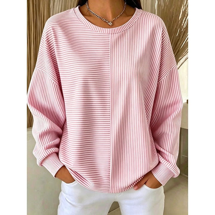Edith | Gestreiftes Rundhals-Sweatshirt