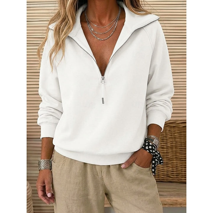 Almut | Lässiges Troyer-Sweatshirt mit Reißverschluss