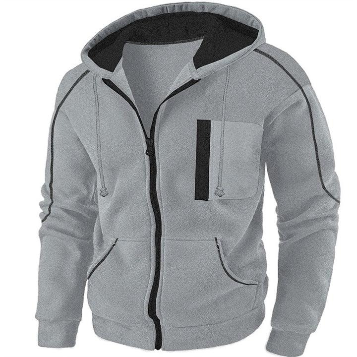 Arne | Sportliche Kapuzenjacke mit Zweifarben-Akzent