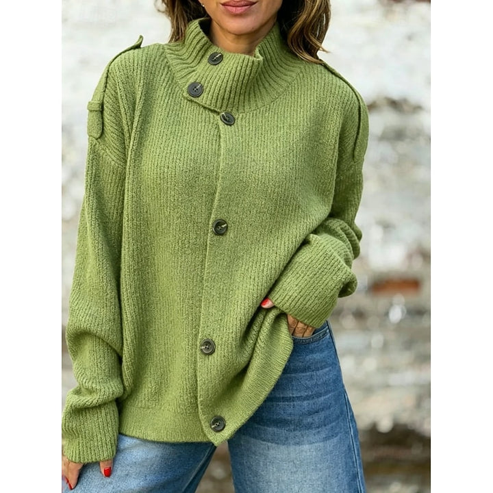 Adelheid | Kuschelige Strickjacke mit Stehkragen