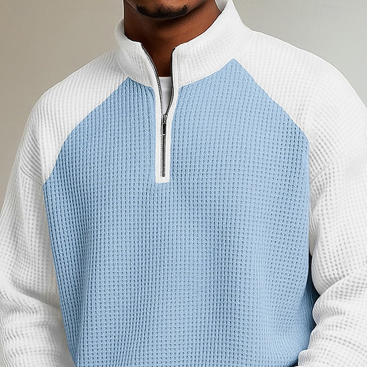 Benno | Sportlich-eleganter Troyer-Poloshirt mit Stehkragen