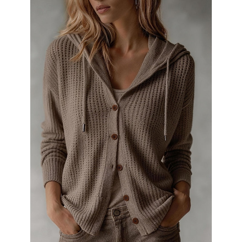 Thekla | Kuschelige Kapuzen-Strickjacke