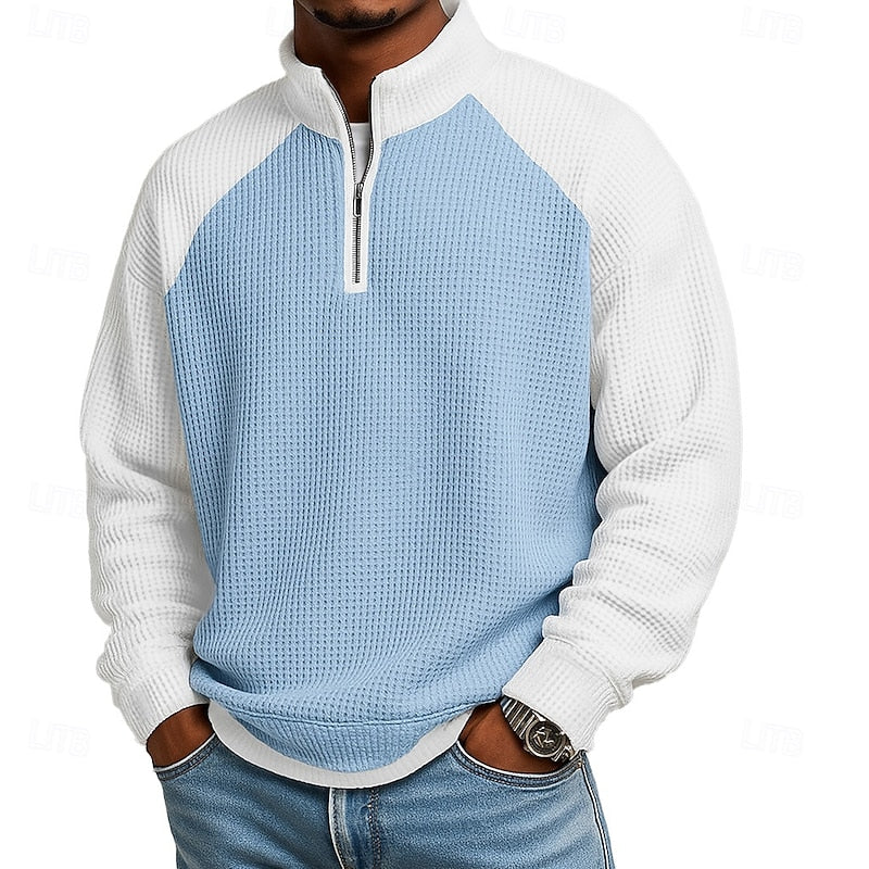 Benno | Sportlich-eleganter Troyer-Poloshirt mit Stehkragen