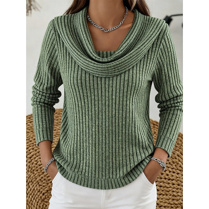 Antonia | Weicher Wasserfall-Pullover mit Rippstruktur