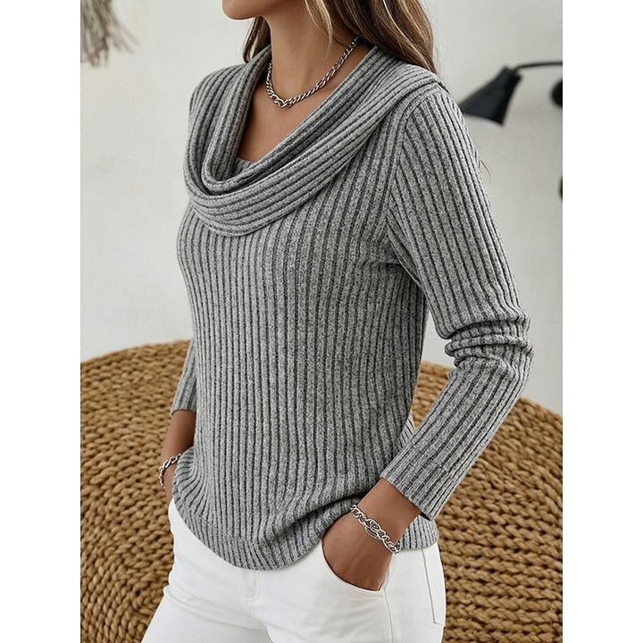 Antonia | Weicher Wasserfall-Pullover mit Rippstruktur