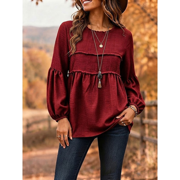 Nele | Fließende Peplum-Bluse