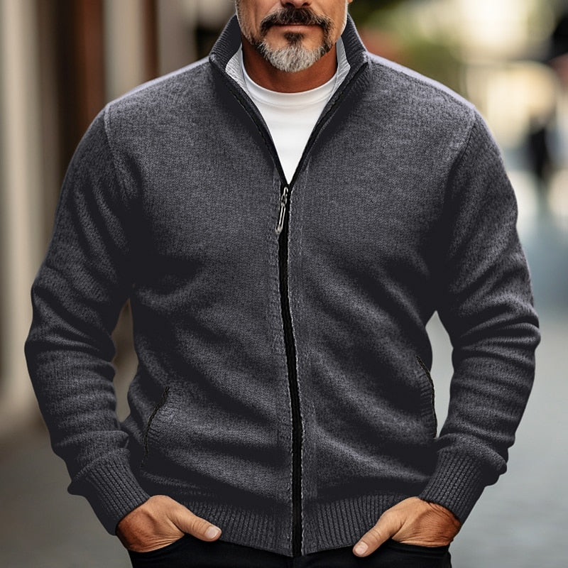 Meinhard | Sportlich-eleganter Zip-Cardigan mit Stehkragen
