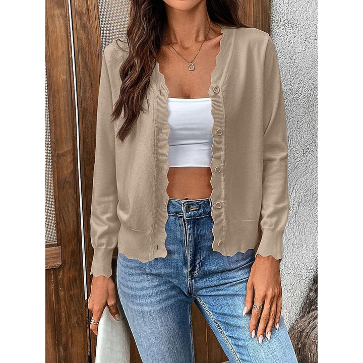 Anja | Feine Strickjacke mit Wellenkante