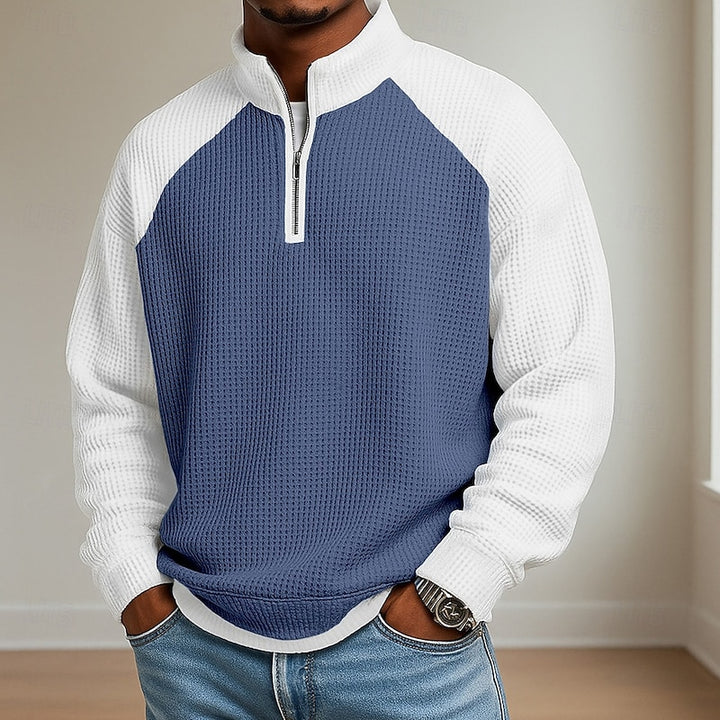 Benno | Sportlich-eleganter Troyer-Poloshirt mit Stehkragen
