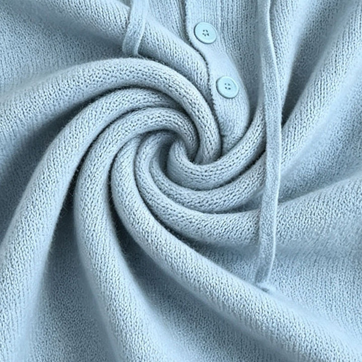 Cordelia | Weicher Kapuzen-Pullover mit Knopfleiste