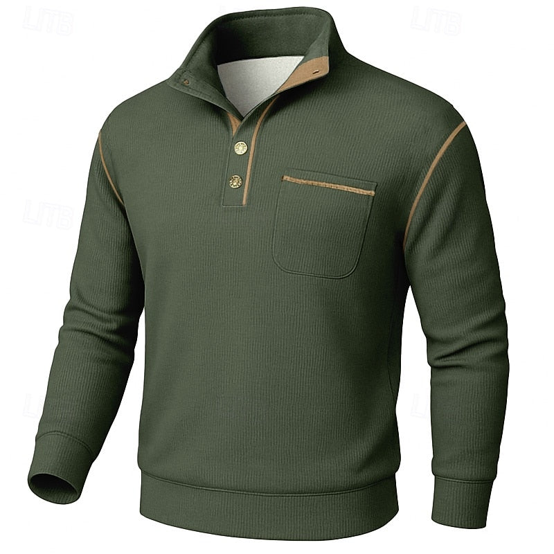 Guntram | Sportlicher Stehkragen-Pullover