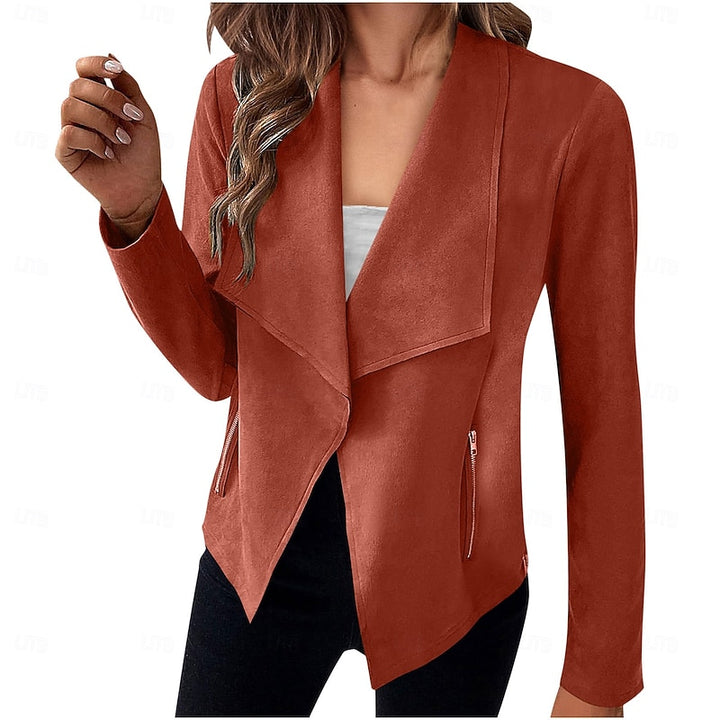 Anke | Elegante Kurzjacke mit Wasserfallkragen