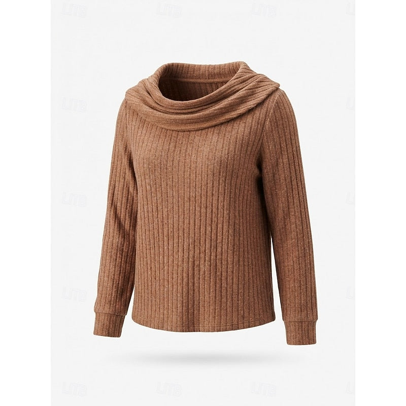 Antonia | Weicher Wasserfall-Pullover mit Rippstruktur