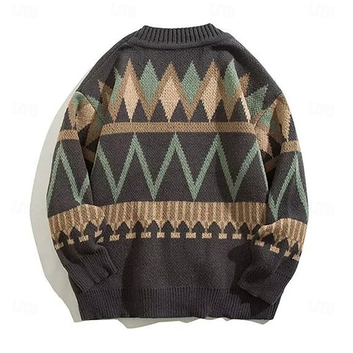 Jonathan | Weihnachtlicher Cardigan mit Zickzackmuster