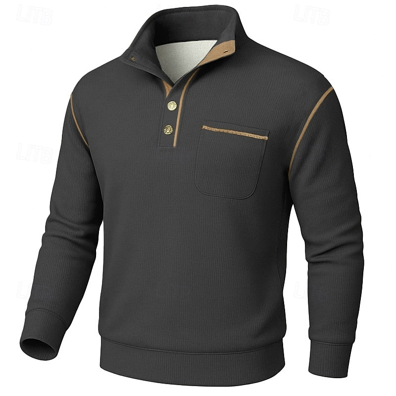 Guntram | Sportlicher Stehkragen-Pullover