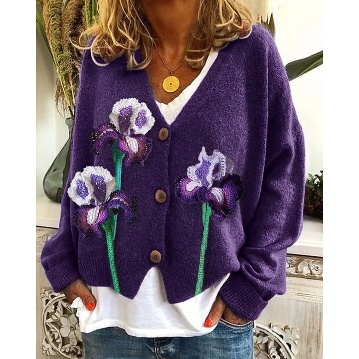 Nele | Florale Wohlfühl-Strickjacke