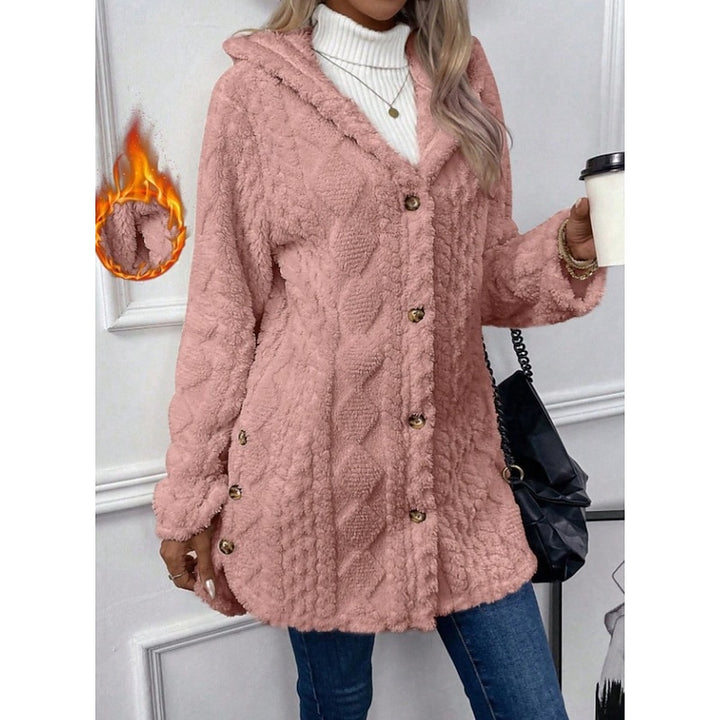 Ingrid | Kuschelige Kapuzenjacke mit Knopfleiste