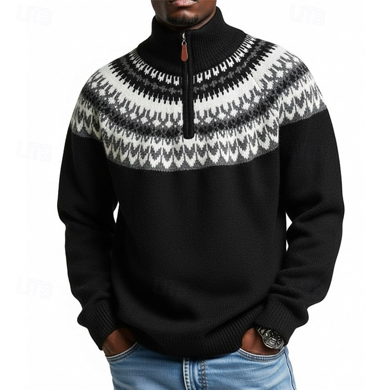 Torben | Klassischer Troyer-Pullover mit Reißverschluss