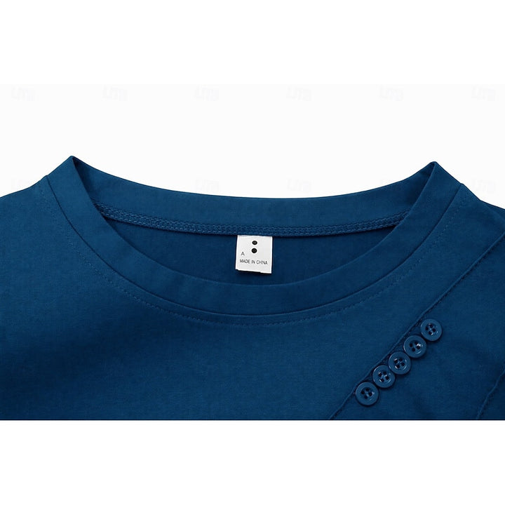 Rosa | Fließendes Longsleeve mit Knopfdetail