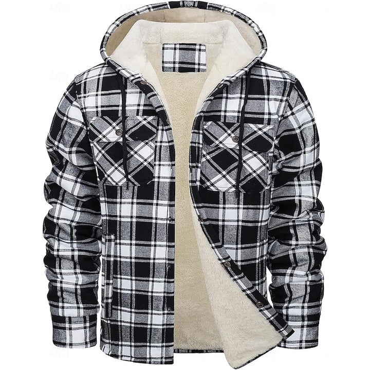 Jörg | Gefütterte Hemdjacke mit Kapuze