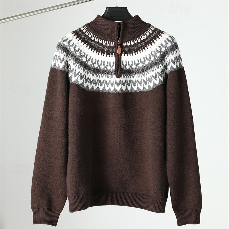 Torben | Klassischer Troyer-Pullover mit Reißverschluss