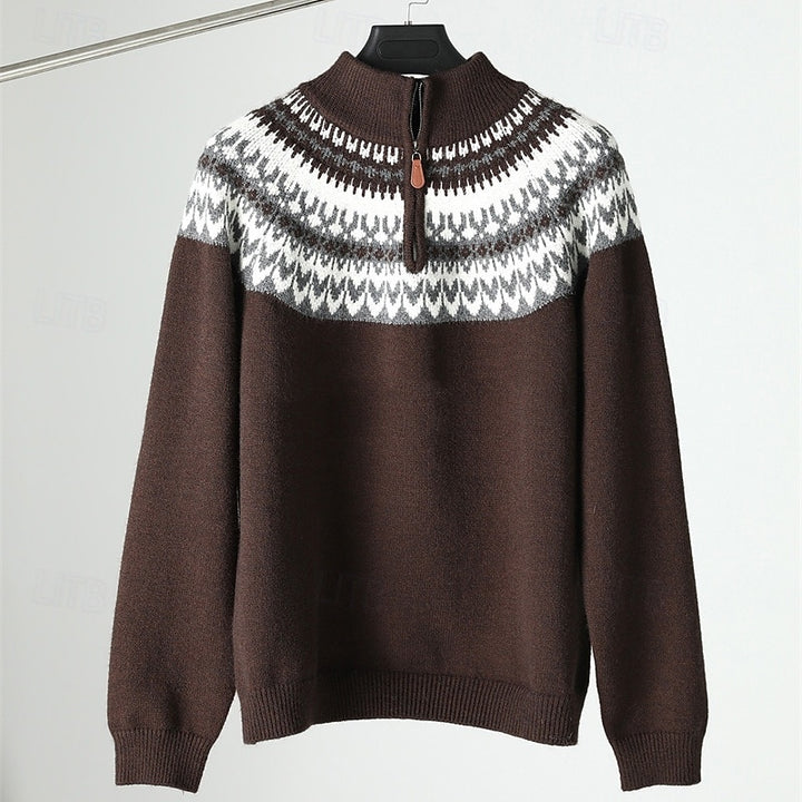 Torben | Klassischer Troyer-Pullover mit Reißverschluss