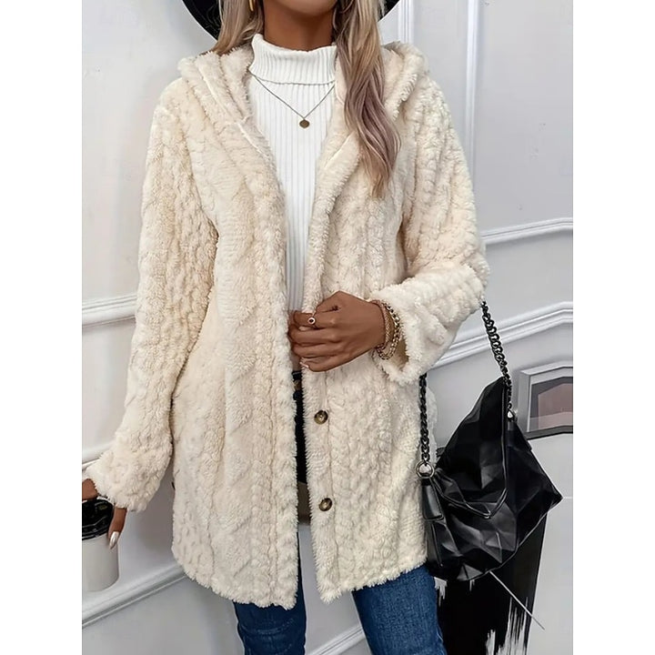 Ingrid | Kuschelige Kapuzenjacke mit Knopfleiste